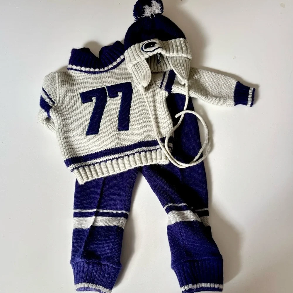 Vintage 80s baby football player Halloween costume 12 month